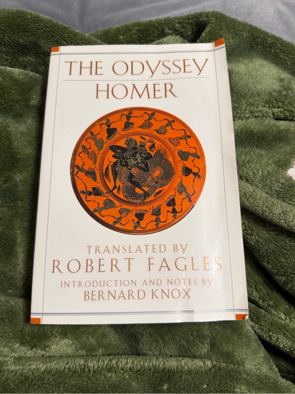 Robert Fagles The Odyssey Decorative Hardcover in Orange and White